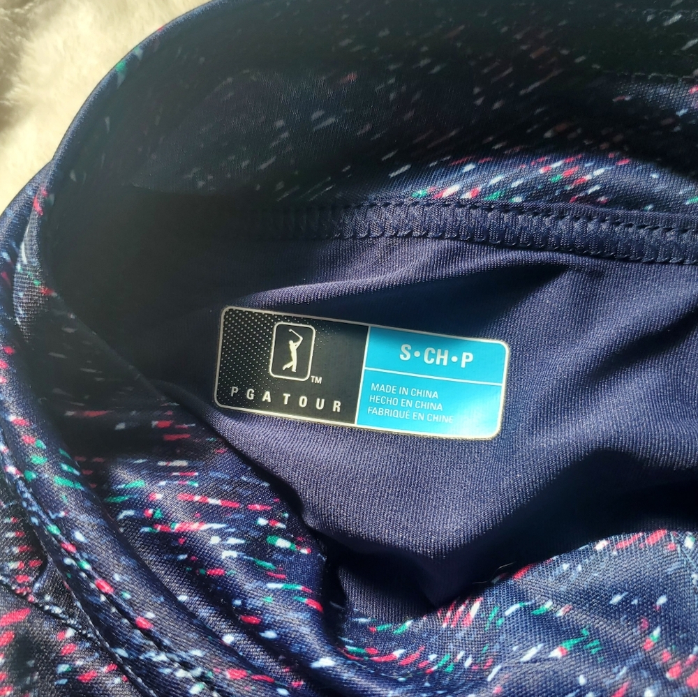PGA Tour navy with patterned marks of pink, aqua & white sport skirt